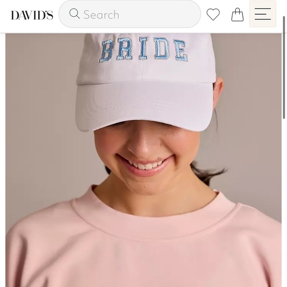 NWOT David’s Bridal “BRIDE” Hat - Picture 3 of 4